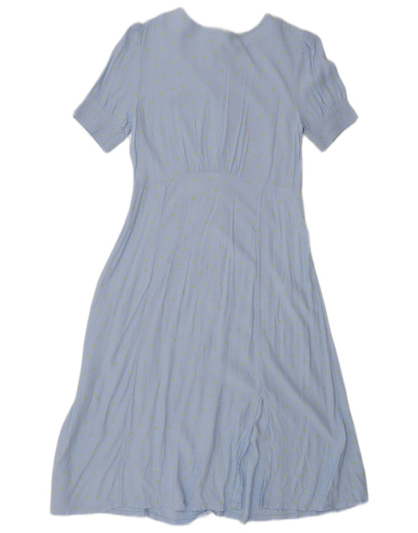 Abito a trapezio per ragazze John Lewis 11-12 anni in viscosa maculata blu