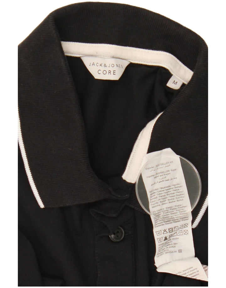 Polo da uomo Jack & Jones in cotone nero medio