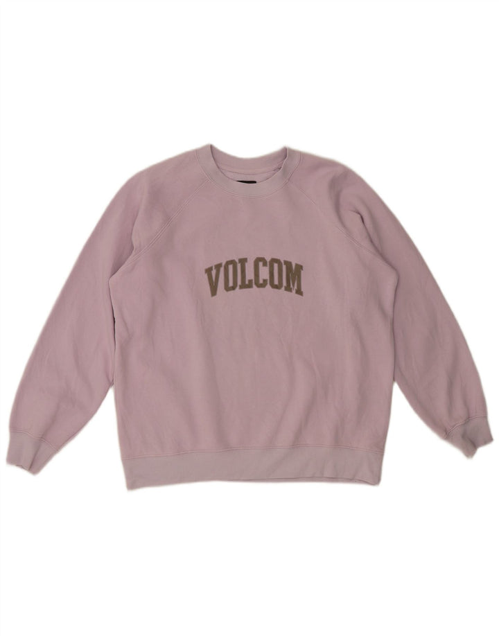 Felpa oversize con grafica da donna Volcom UK 14 Viola medio