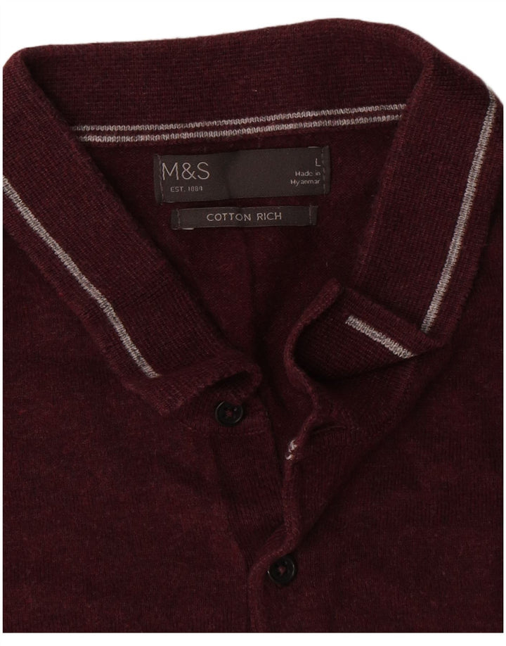 Maglione da uomo Marks & Spencer con collo alto, grande color grigio