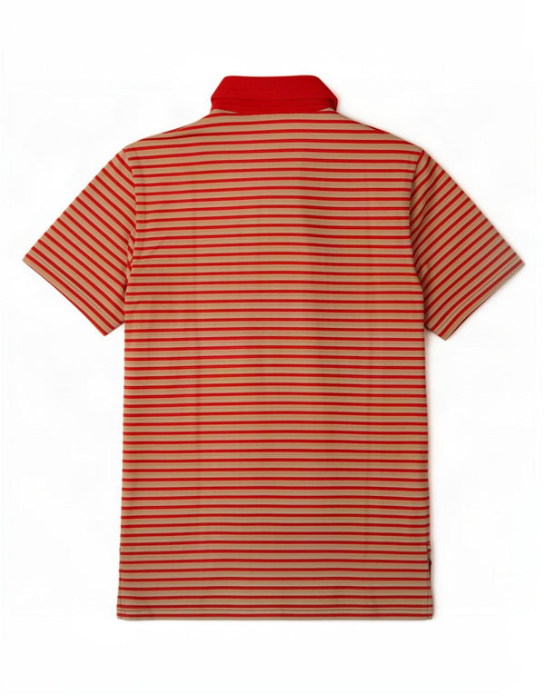 Polo Uomo MARILENA IT 48 Cotone Rigato Rosso Medio