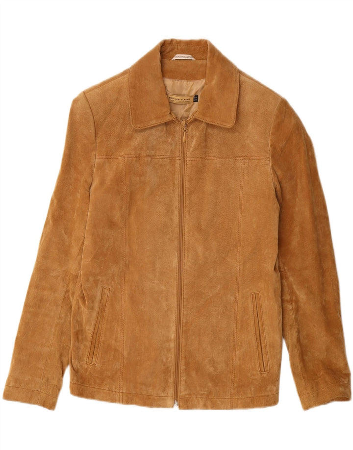 Giacca Pelle Scamosciata Donna Privilegi IT 44 Pelle Beige Medio