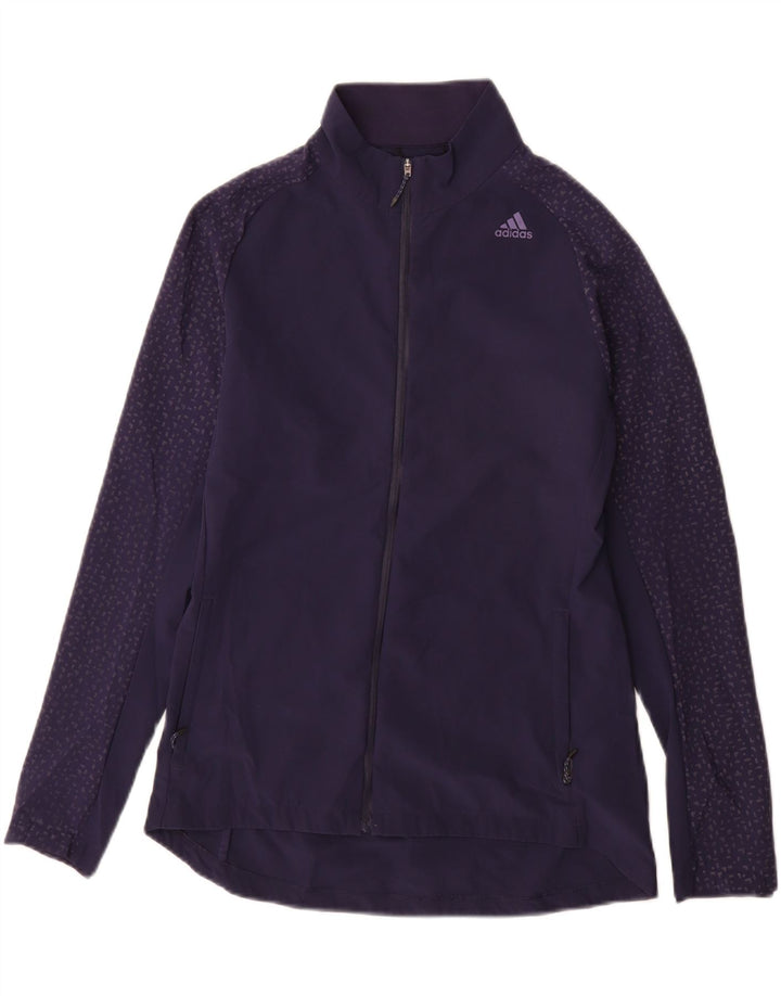 Giacca da corsa da donna Adidas UK 8/10 Small Blu Navy