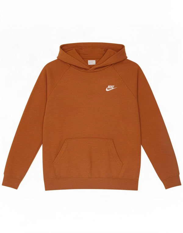 Maglia con cappuccio da donna Nike UK 14 Marrone medio Cotone
