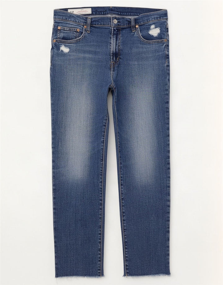 Jeans Gap Girlfriend da donna slim a vita media effetto effetto vissuto W30 L27 Blu