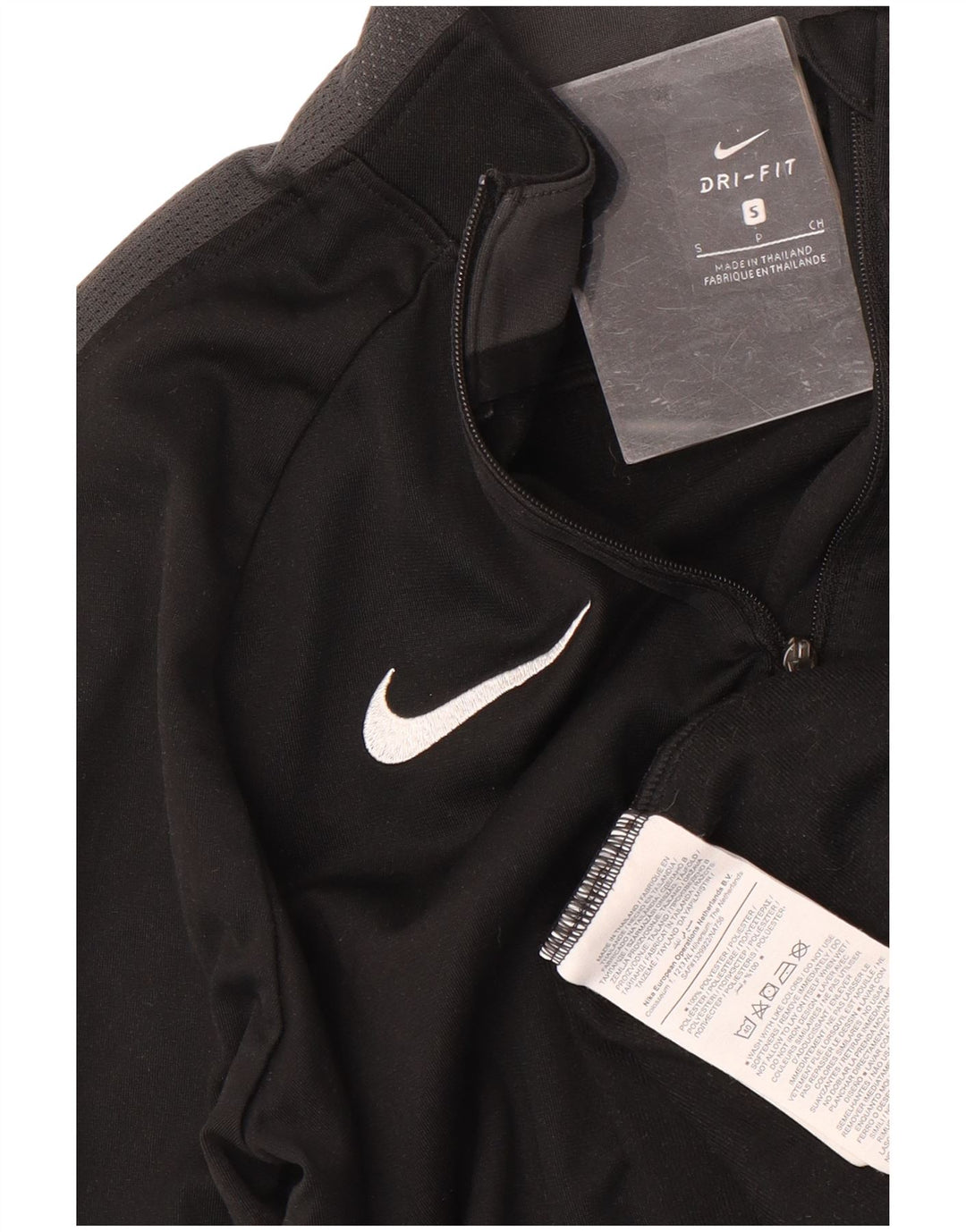 Top della tuta pullover da donna Nike Dri Fit UK 10 Small Black Colourblock