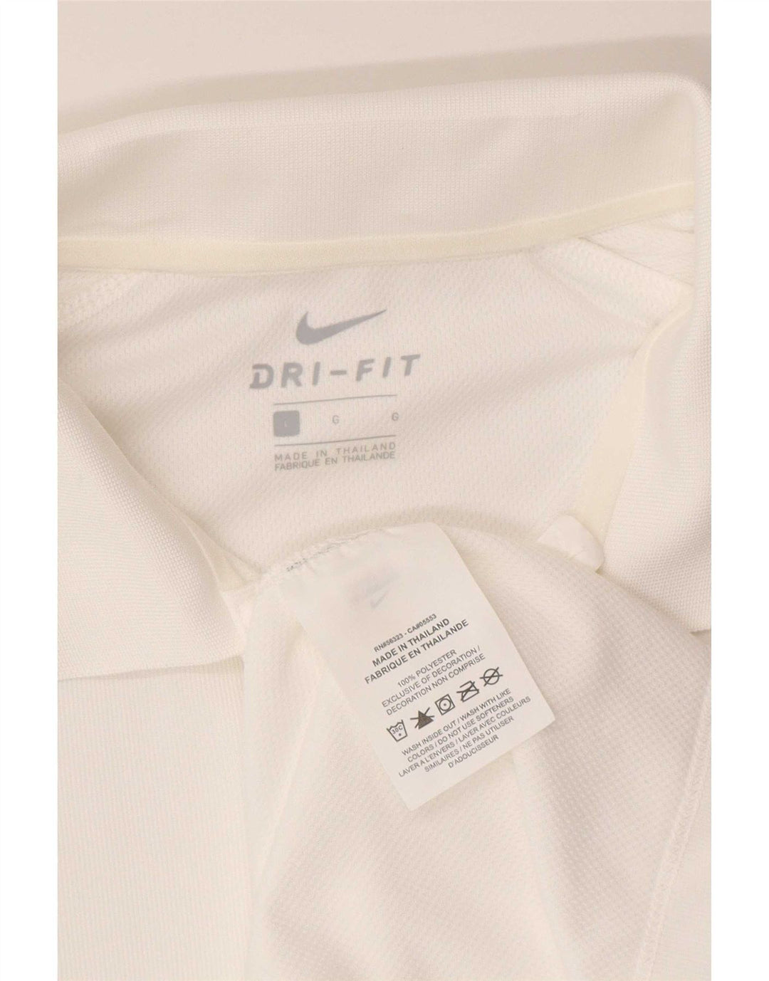 Polo Nike da uomo Dri Fit grande bianca in poliestere