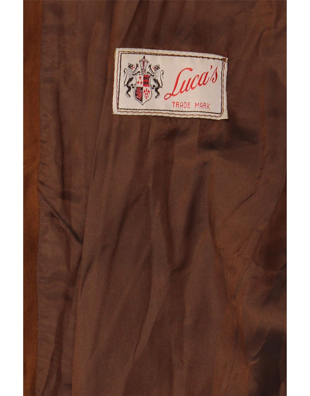 Giacca blazer vintage da donna in pelle scamosciata a 3 bottoni IT 50 XL in pelle marrone