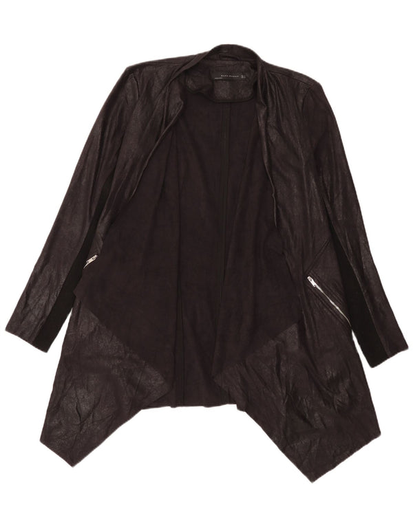 Top cardigan asimmetrico da donna Zara UK 14 blocco colore nero medio