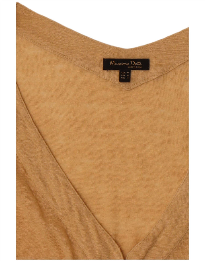 Top cardigan a maniche corte da donna Massimo Dutti UK 14 Beige medio