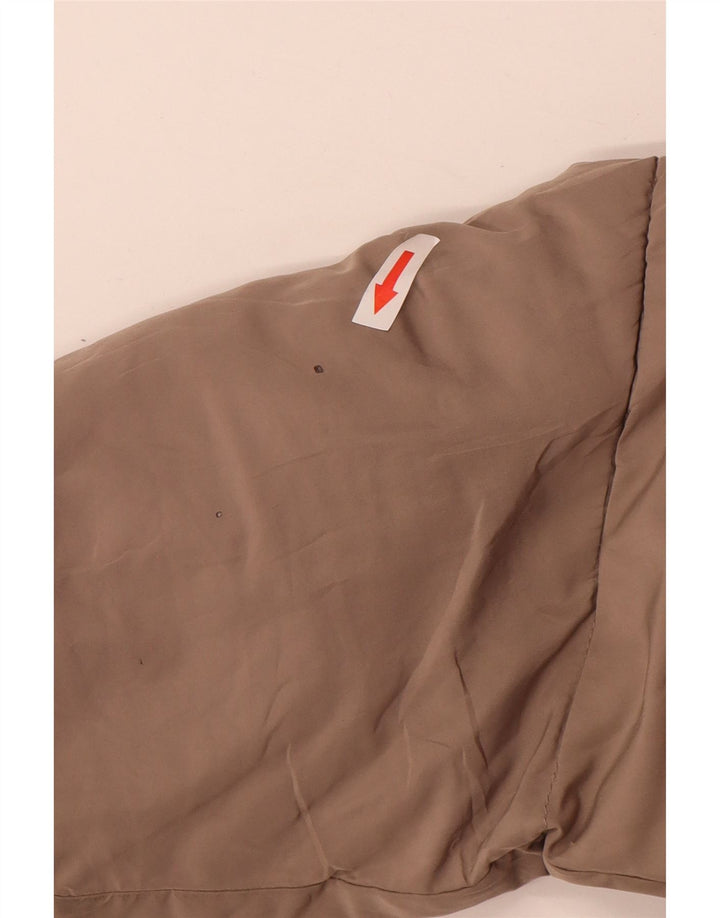 Giacca imbottita con cappuccio corta oversize da donna Zara UK 20 2XL Poliestere beige