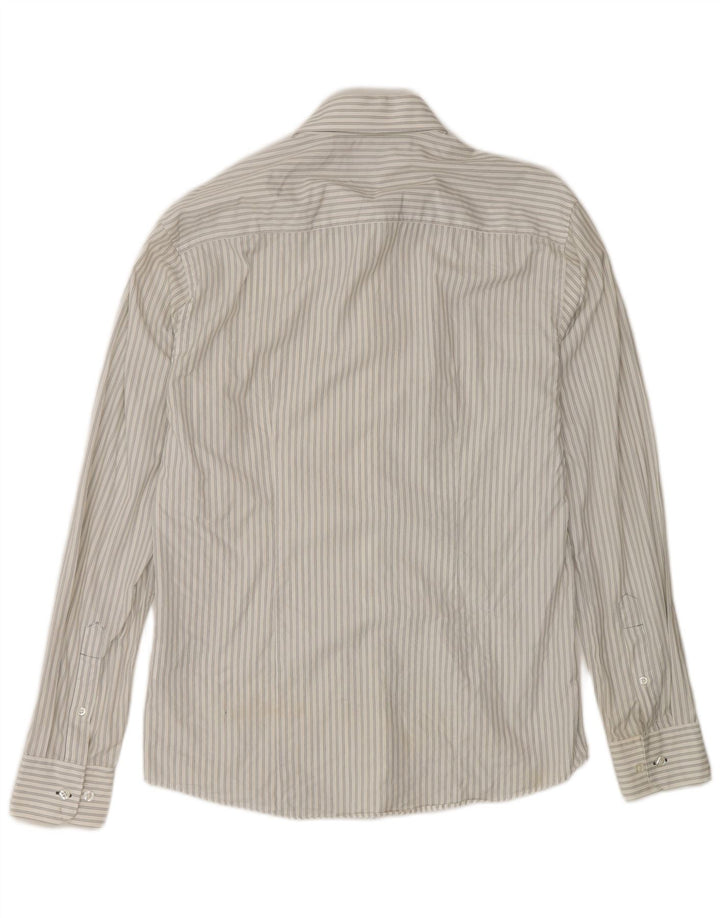 Camicia da uomo Jack & Jones in cotone gessato bianco medio