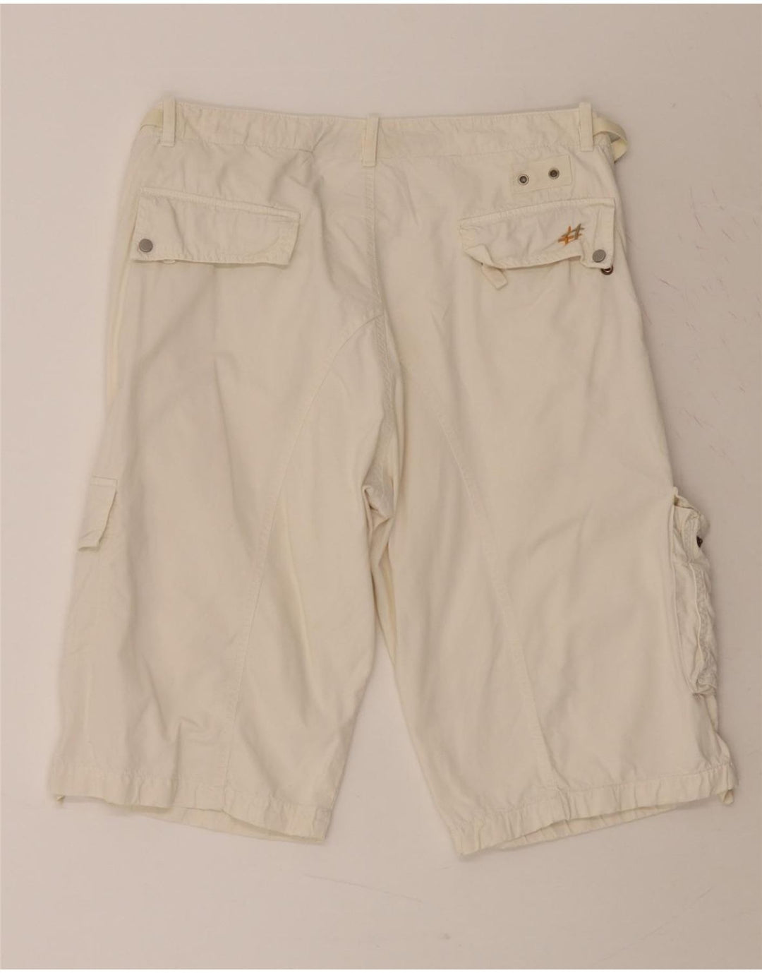 40WEFT Mens Cargo Shorts W34 Large Beige Vintage 40Weft and Second-Hand 40Weft from Messina Hembry 