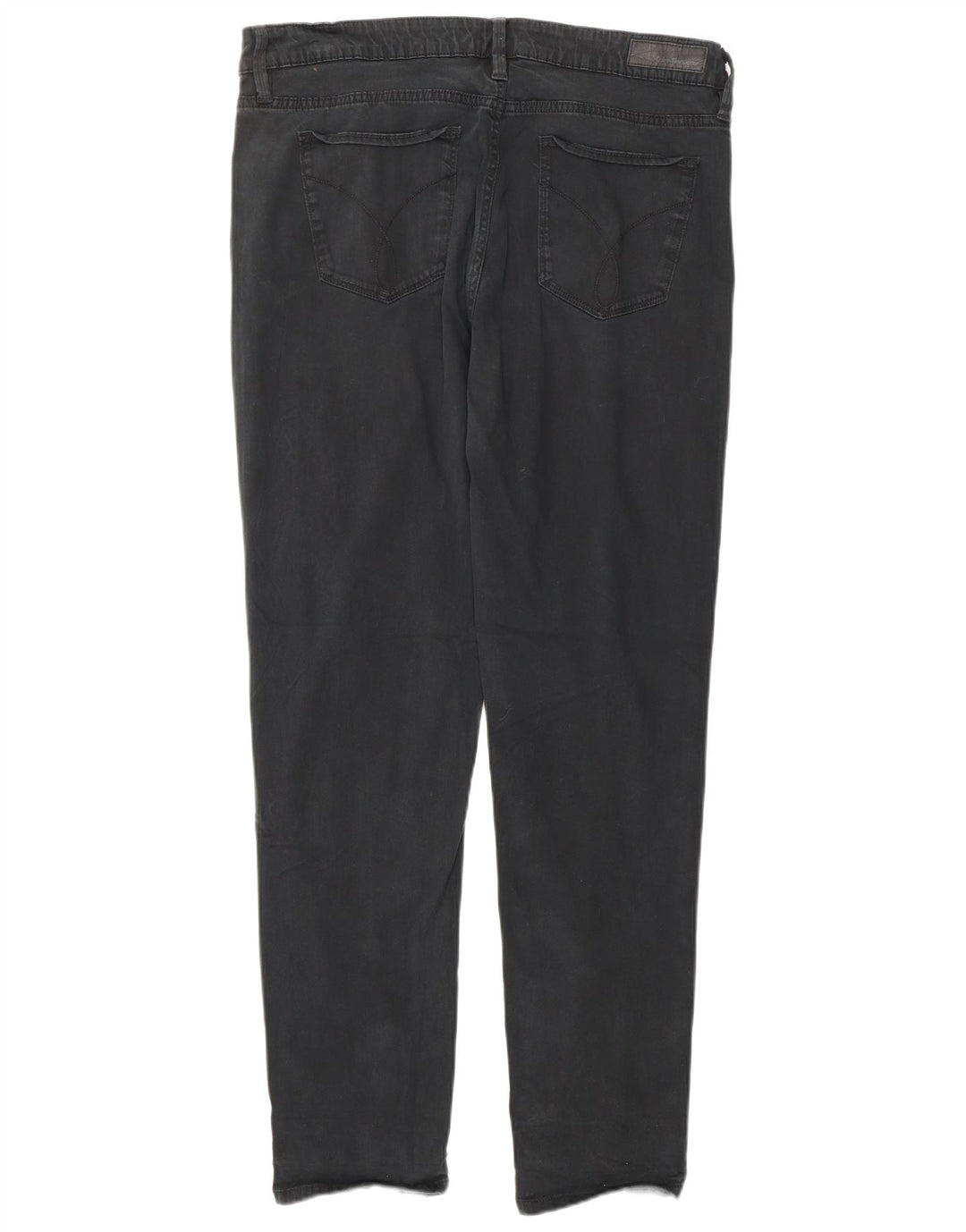 CALVIN KLEIN Jeans slim da donna US 14 XL W34 L32 Cotone nero