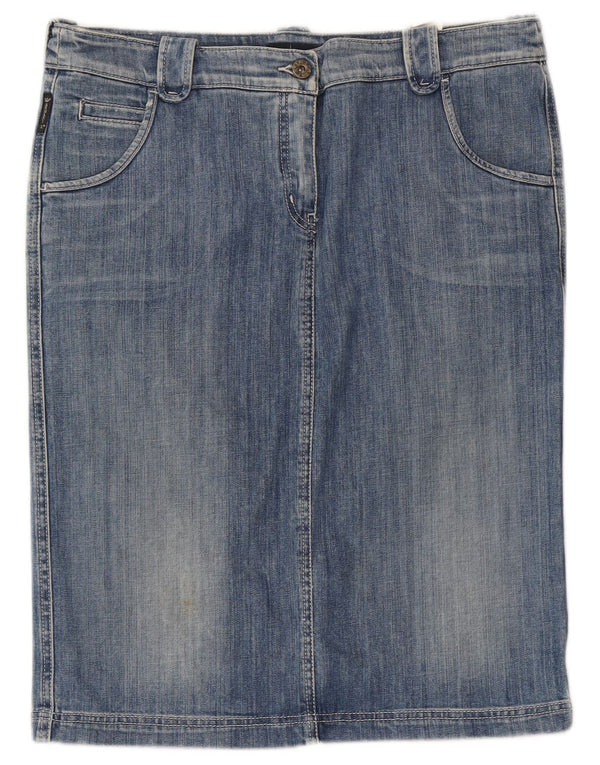 Gonna in denim da donna Armani UK 16 grande W34 cotone blu