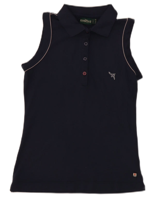 Polo smanicata donna Chervo IT 40 Small Blu Navy Poliammide Sport