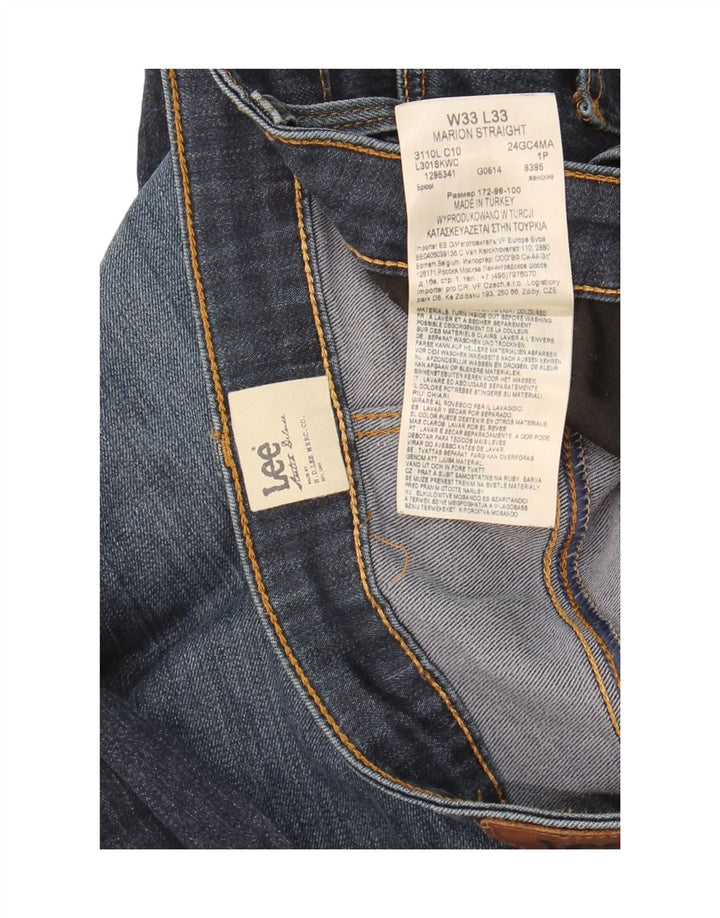 Jeans dritti Marion da donna Lee W33 L29 cotone blu navy