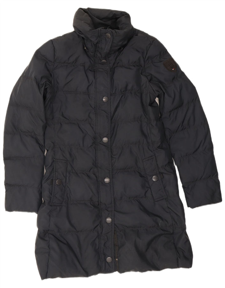 Cappotto imbottito da donna Tommy Hilfiger UK 14 poliestere medio blu navy