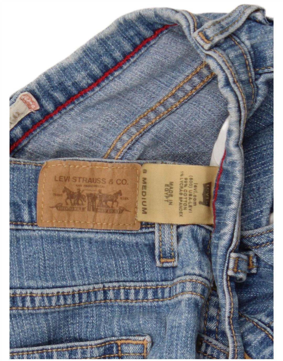 Levi's Donna 550 Jeans dritti US 8 Medio W30 L31 Cotone blu