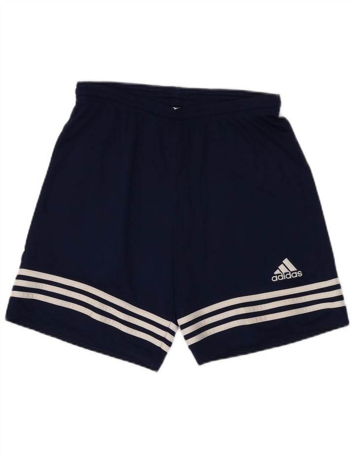 Pantaloncini sportivi Adidas Climalite da uomo piccoli in poliestere blu navy
