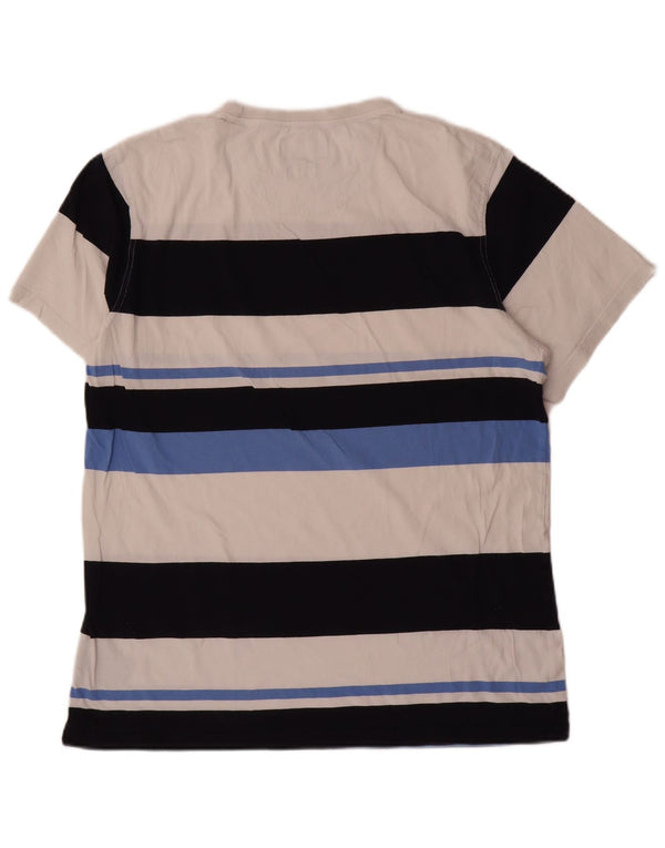 Barbour T-shirt da uomo Top grande cotone a righe bianche