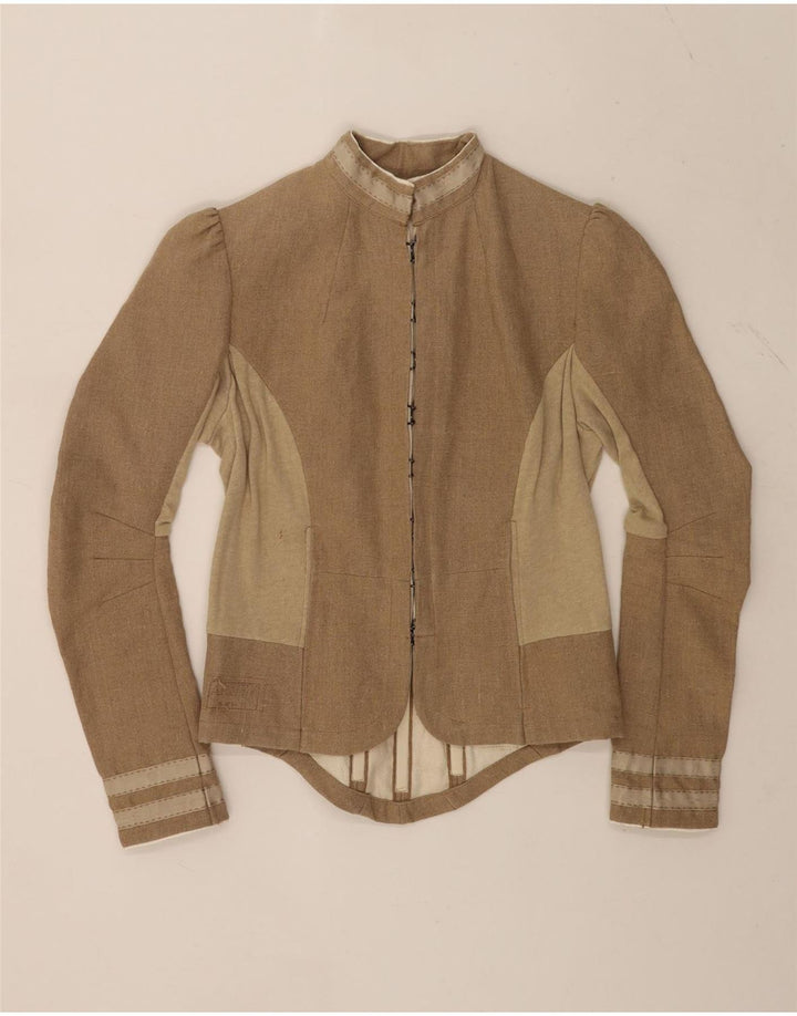 Giacca blazer Trachten da donna Denham UK 14 Colorblock beige medio