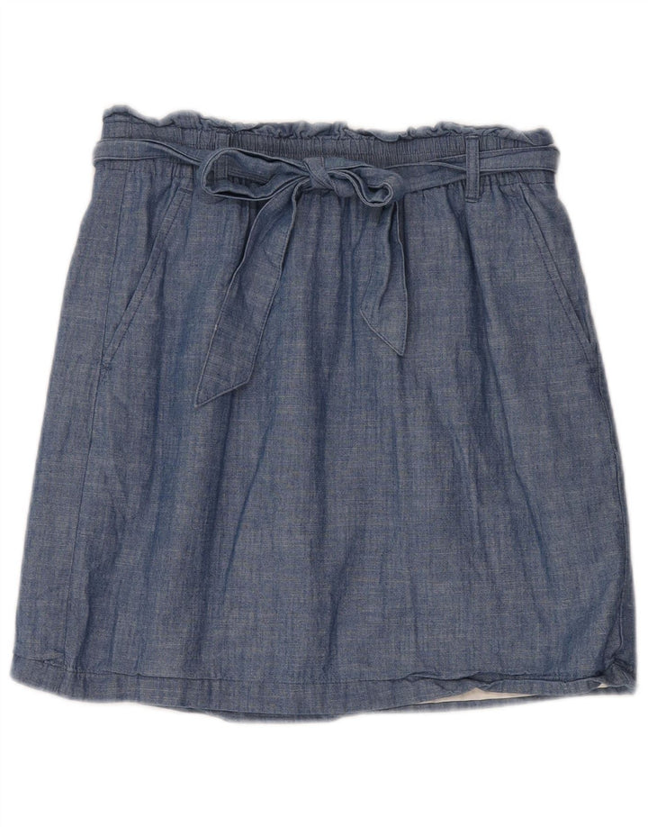 Gonna a trapezio da donna J. Crew piccola W30 in cotone blu
