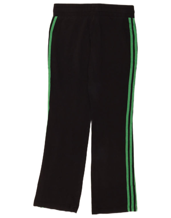 Adidas Womens Regular Tracksuit Trousers UK 10 Small Black Cotton Sports