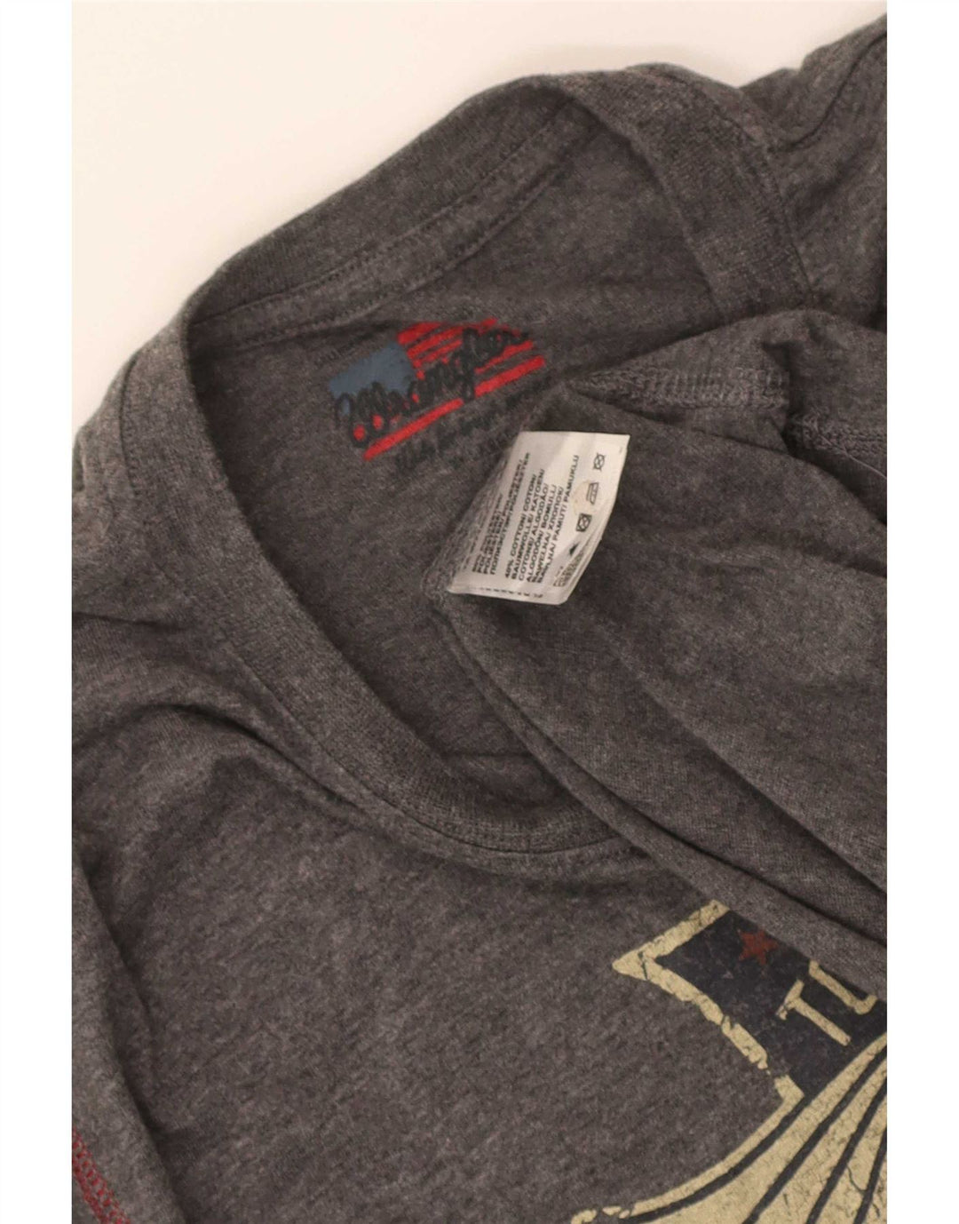 T-shirt grafica da uomo Wrangler Top XL poliestere grigio