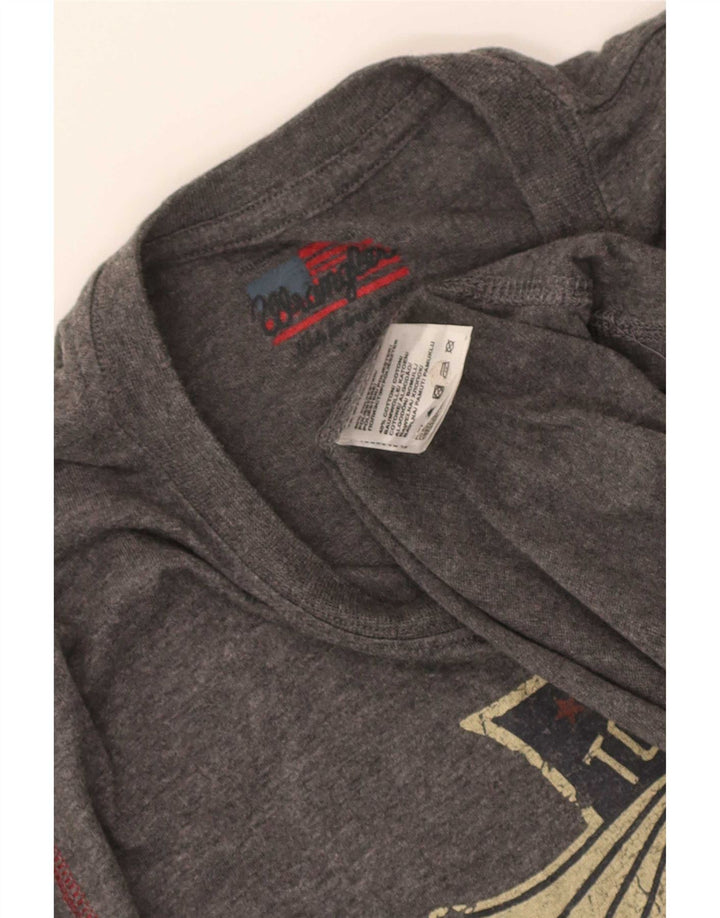 T-shirt grafica da uomo Wrangler Top XL poliestere grigio