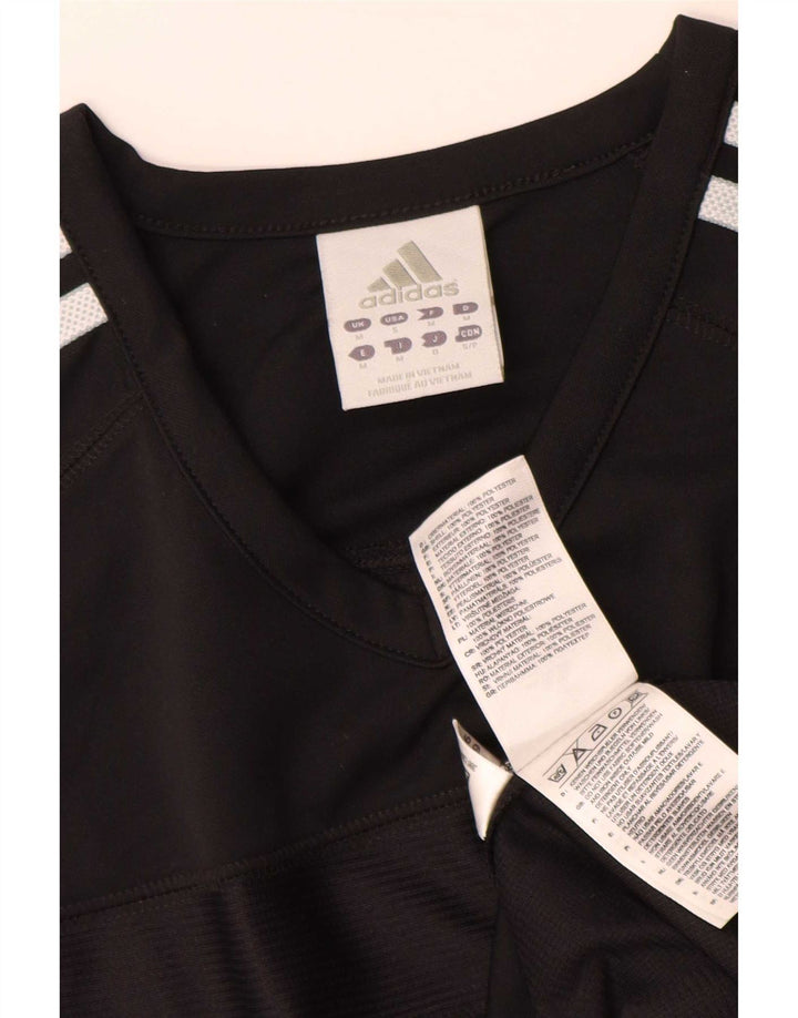 T-shirt Adidas Climacool da uomo Top in poliestere color block medio nero