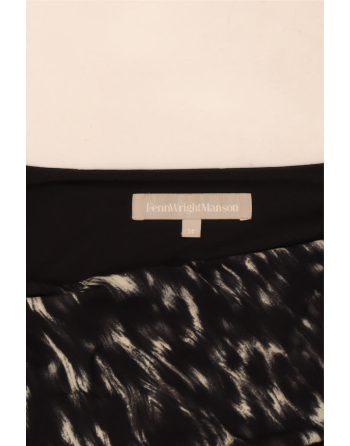 Abito tubino da donna Fenn Wright Manson UK 14 Grande stampa animalier nera