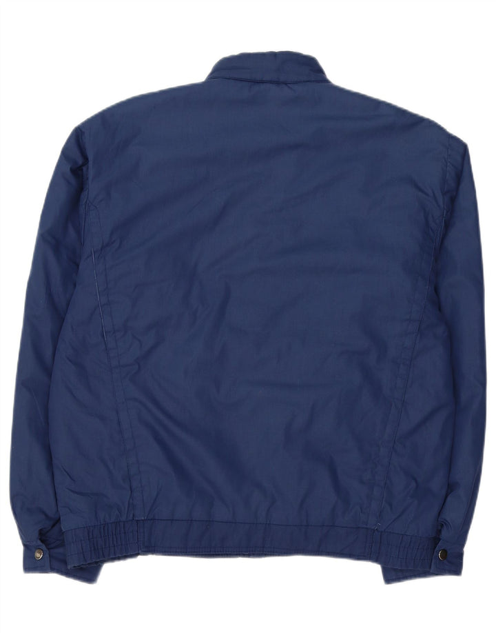 VINTAGE Mens Bomber Jacket IT 52 XL Navy Blue Polyester Vintage Vintage and Second-Hand Vintage from Messina Hembry 
