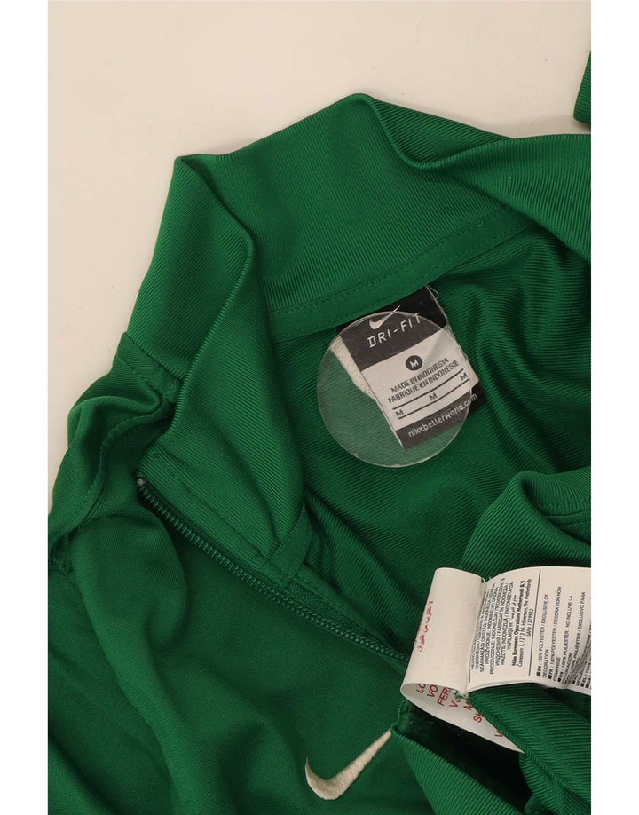 Giacca della tuta da ginnastica Nike da ragazzo Dri Fit 10-11 anni color block verde medio