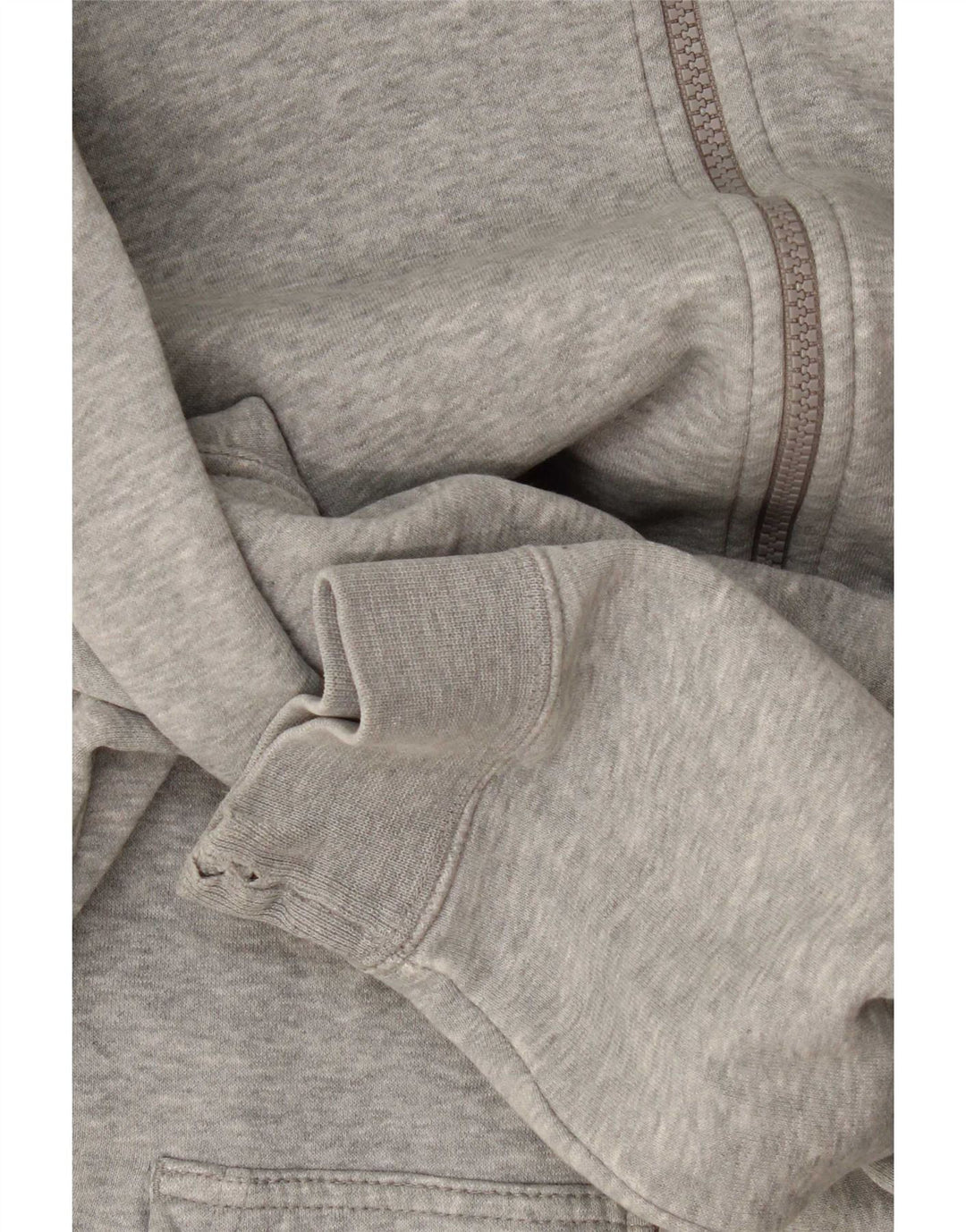 Felpa con cappuccio e zip Nike da uomo in cotone grigio medio