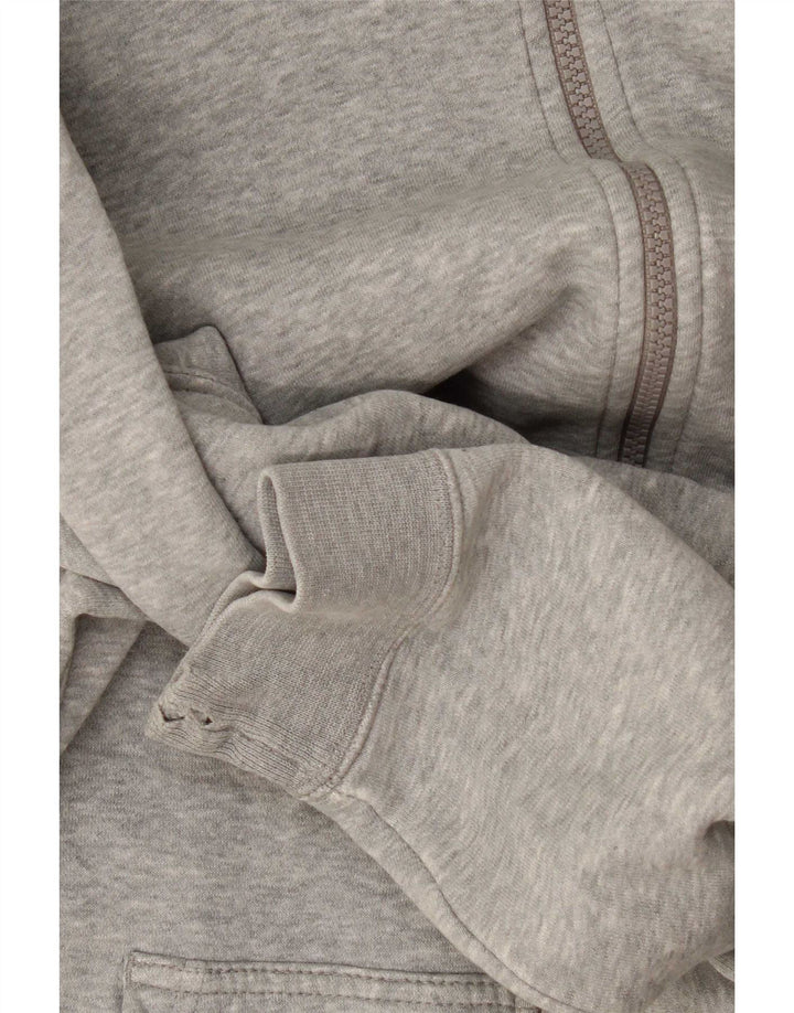 Felpa con cappuccio e zip Nike da uomo in cotone grigio medio