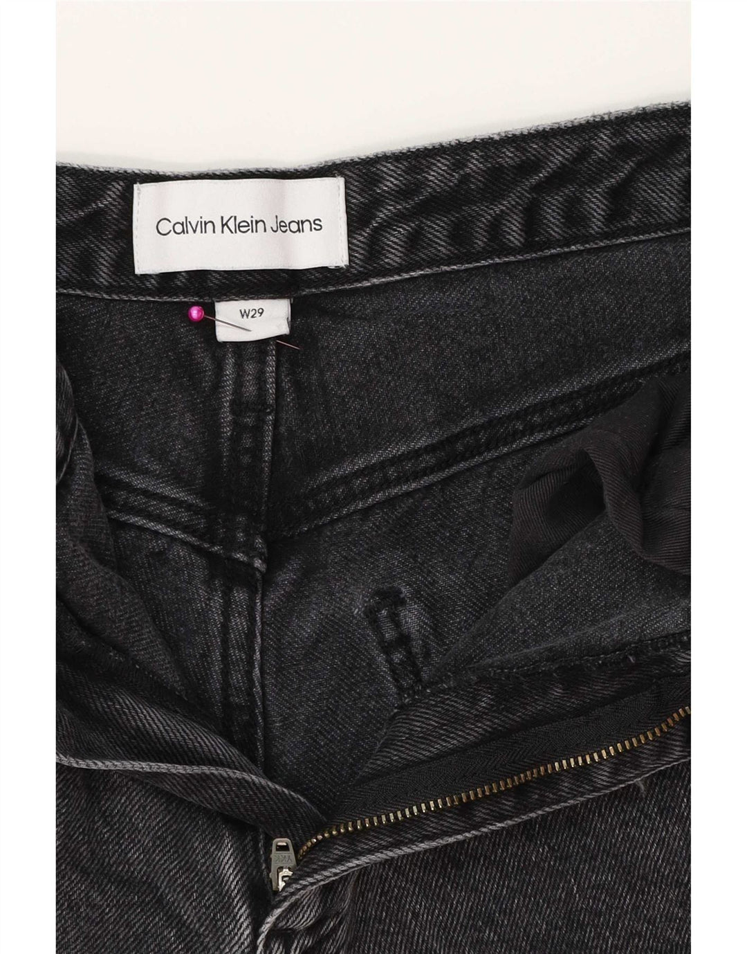 Jeans dritti da donna Calvin Klein W29 L31 Grigi