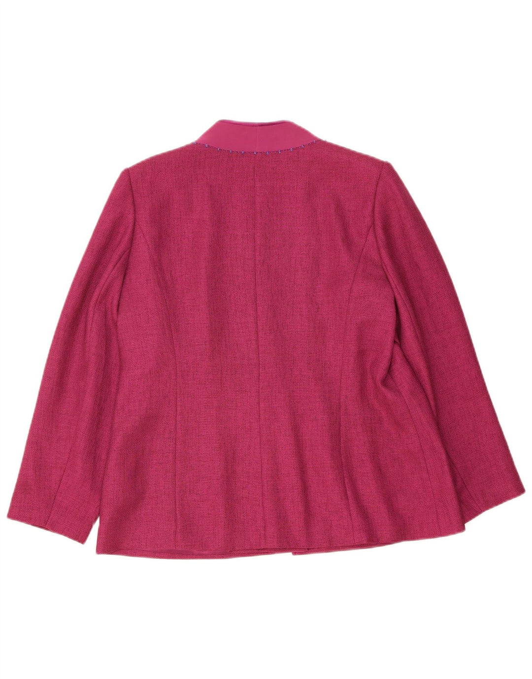 JACQUES VERT Womens 1 Button Blazer Jacket UK 18 XL Pink Polyester