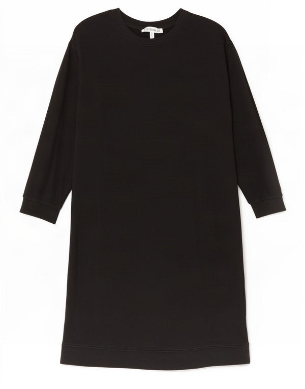 Abito maglione in felpa a maniche lunghe da donna Zara UK 16 grande cotone nero