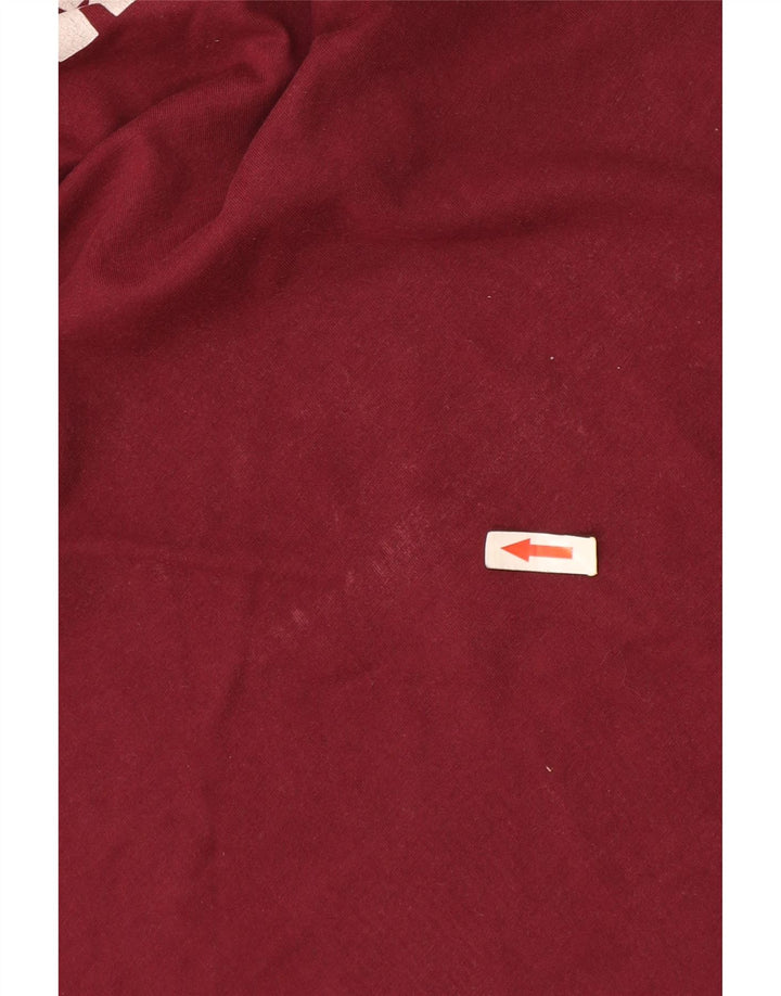 T-shirt grafica da uomo Converse Top grande in cotone bordeaux