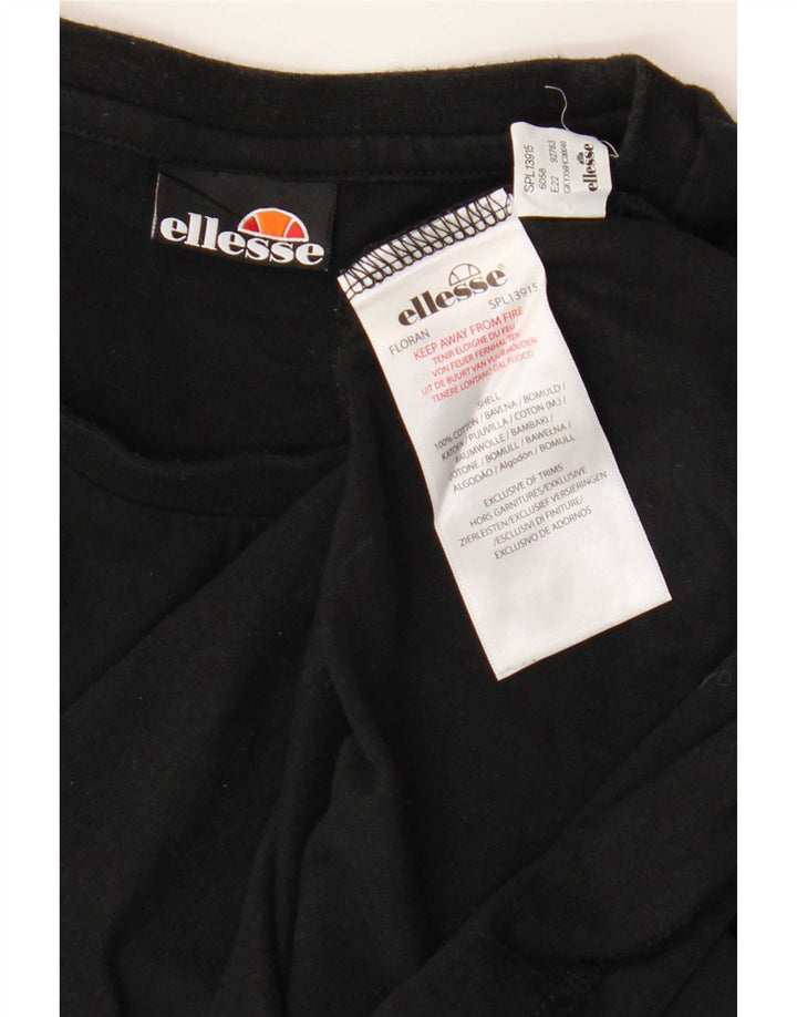 T-shirt da uomo Ellesse Top grande in cotone nero