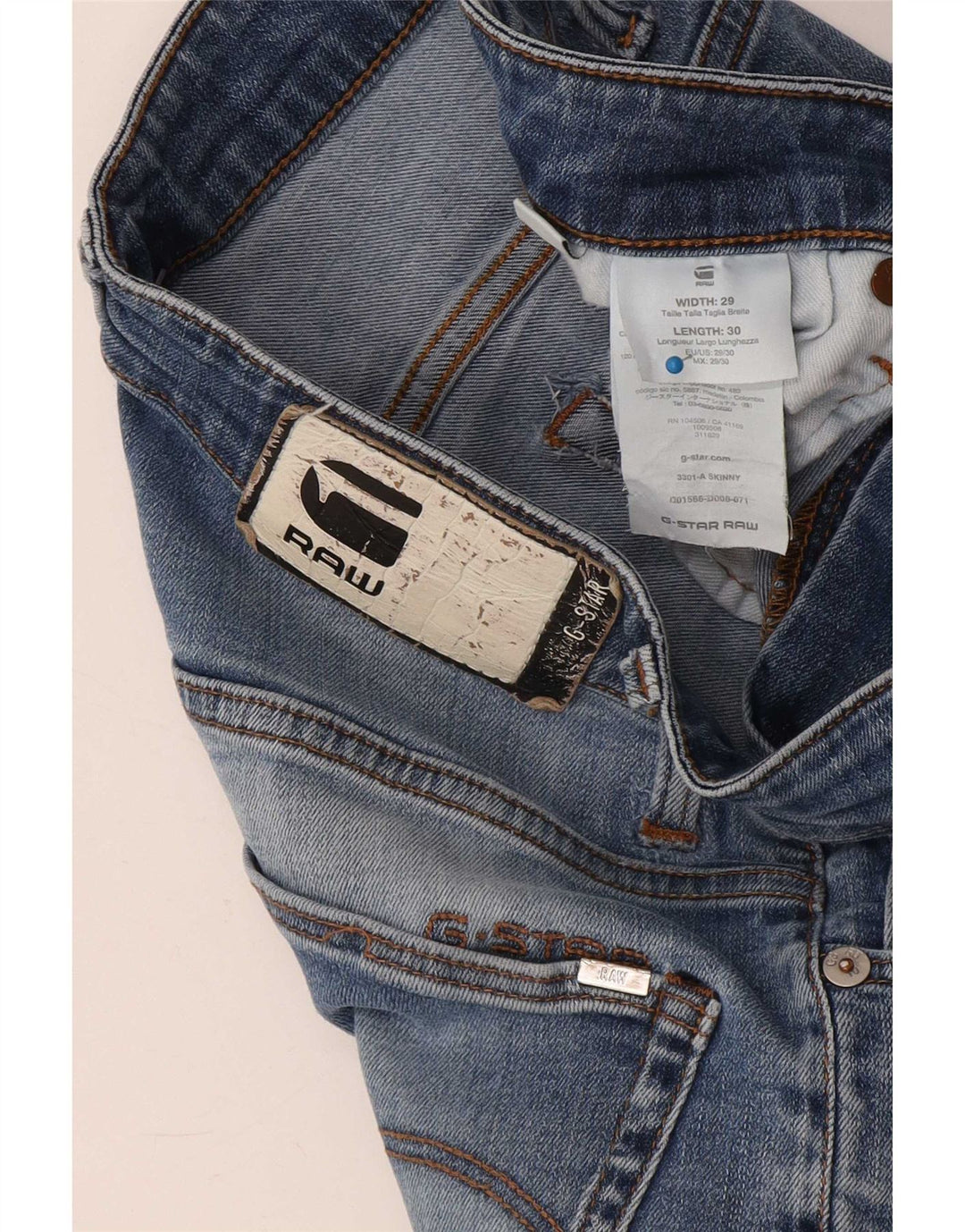 Jeans skinny da uomo G-Star W29 L30 poliestere blu