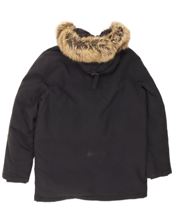 Giacca Parka con cappuccio da uomo Jack Wills UK 40 Large Blu Navy