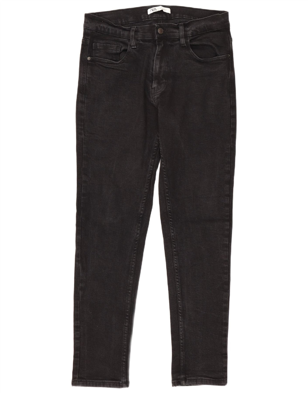 Jeans slim da uomo Zara EU 44 Large W34 L30 cotone nero