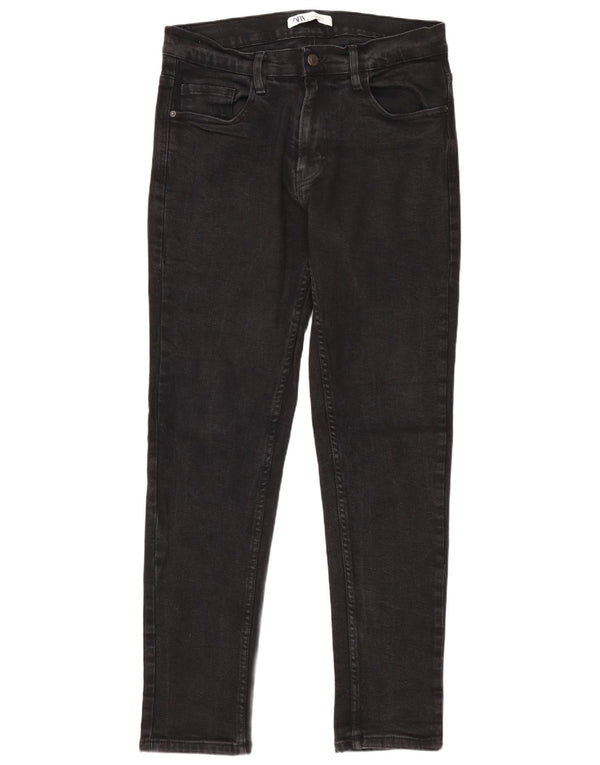 Jeans slim da uomo Zara EU 44 Large W34 L30 cotone nero