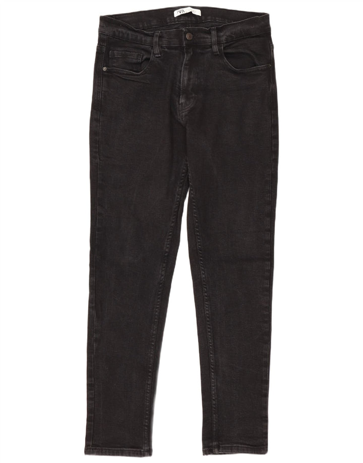 Jeans slim da uomo Zara EU 44 Large W34 L30 cotone nero