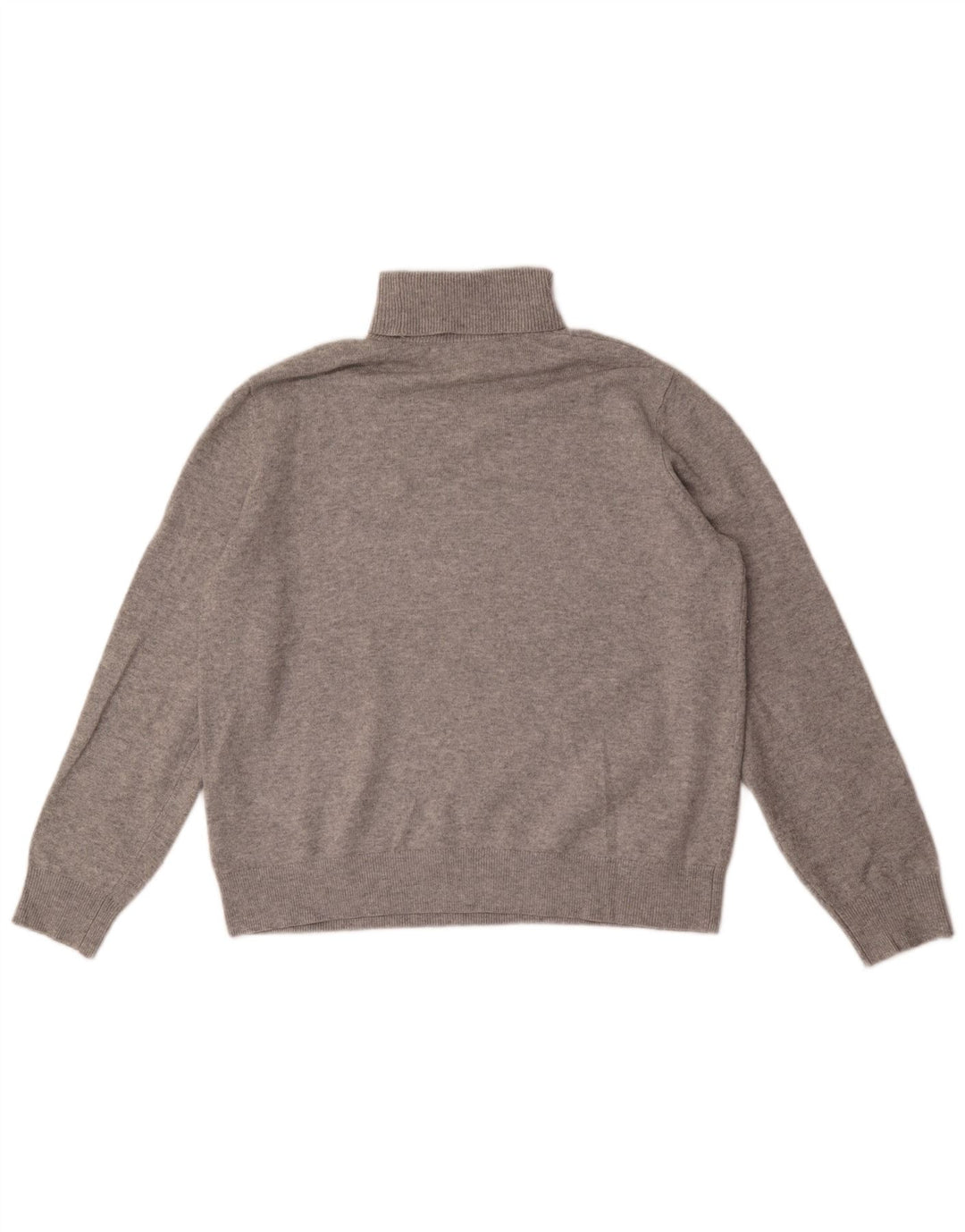 Maglione maglione da uomo Marks & Spencer a collo alto in poliestere grigio medio