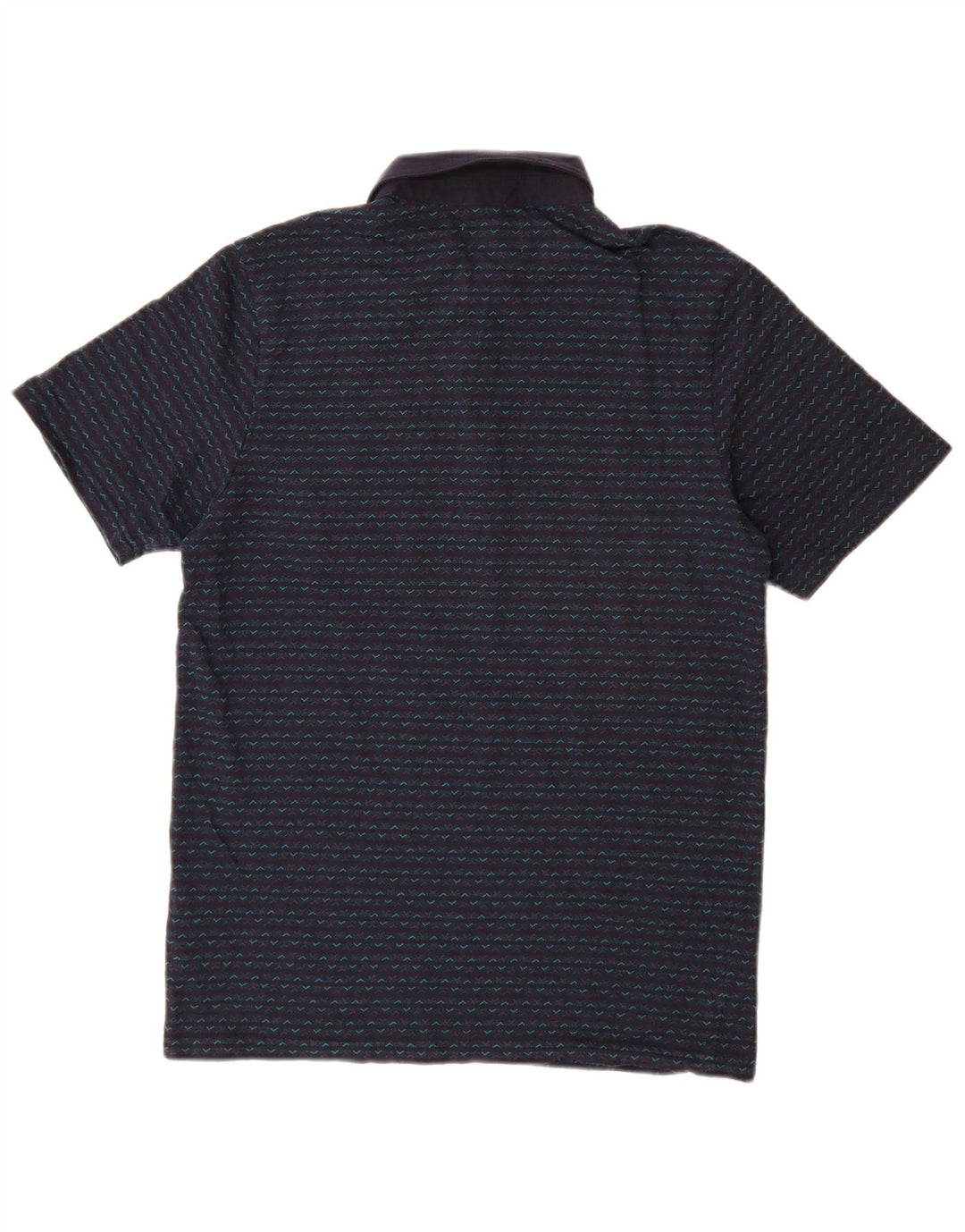Polo da uomo FARAH in cotone geometrico medio blu navy