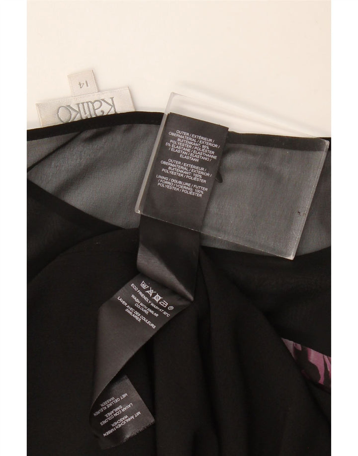 Abito a trapezio con maniche a 3/4 da donna Kaliko UK 14 Grande poliestere floreale viola