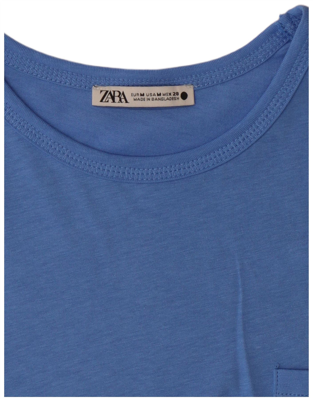 ZARA Womens T-Shirt Top UK 12 Medium Blue